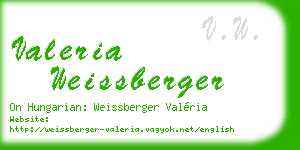 valeria weissberger business card